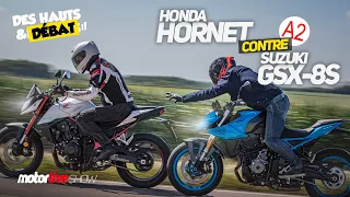 HONDA HORNET x SUZUKI GSX-8S (A2) | DES HAUTS ET DÉBAT !