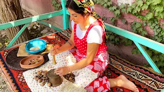 #33 Cooking Fesenjan Stew (Khoresh Fesenjan)🔥Daily Life of a Country Girl in IRAN|Slow Simple Life