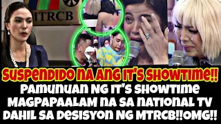 TULUYAN ng MAGPAPAALAM ang it's showtime dahil sa DESISYON ng MTRCB na Ikinagulat ng lahat!!OMG!!