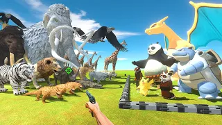 FPS Avatar Rescues Pokemons and Kung Fu Panda Team and Fights Animals-Animal Revolt Battle Simulator