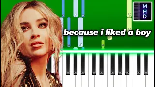 Sabrina Carpenter - because i liked a boy - Piano Tutorial