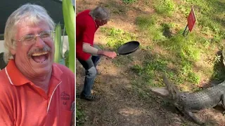 Australian Lodge Owner SmacksCharging Crocodile with Frying Pan