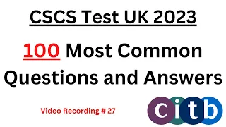 CSCS Test UK - 100 New Q&A | CSCS Card UK 2023 | CITB health and safety Test 2023 | CSCS Mock Test