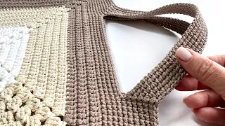 🥰 Definitely, they will only look at you. Easy crochet bag. Summer 2023 trend!