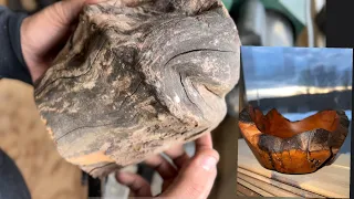 Woodturning - Do KNOT Try This At Home! DANGEROUS Tree Knot Bowl