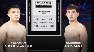 УРОНИЛ в первом же раунде! МОЩНЫЙ НОКАУТ!Omurbek Dosmat vs Yelaman Sayassatov