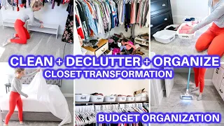 EXTREME DECLUTTER +ORGANIZE + CLEAN WITH ME | CLEANING MOTIVATION | DOLLAR TREE |CLOSET ORGANIZATION