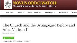 The Church and the Synagogue: Before and After Vatican II