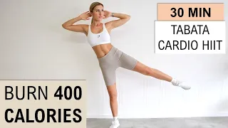 30 Min Tabata Cardio HIIT Workout | Burn 400 Calories | Motivating| Intense Full Body |No Equipment
