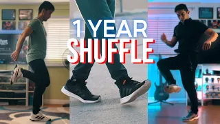 1 Year SHUFFLE DANCE Transformation | Awkward to Confident