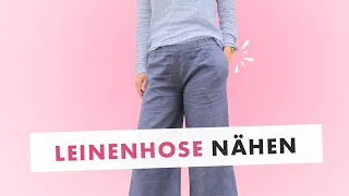 Leinenhose für Damen nähen - mit Eingrifftaschen - Schritt für Schritt-Anleitung