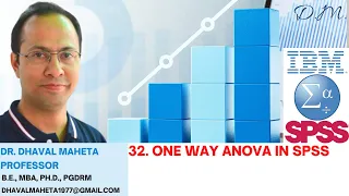 32. One Way ANOVA in IBM SPSS || Dr. Dhaval Maheta