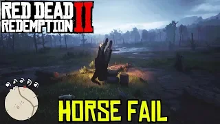 RED DEAD REDEMPTION 2 - HORSE FAIL FUNNY MOMENT