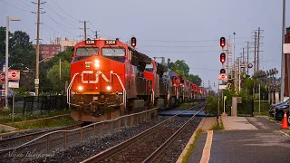 20 ENGINES!! BLUE DEVIL!! COWL!! FUNERAL TRAIN!!! CN 394 at Brampton