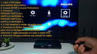 Desbloqueando Dvd Player Philips DVP-2880 X/78 para todas as regiões