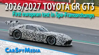 New 2026/2027 Toyota GR GT3 race car starts first european test in Spa-Francorchamps