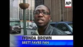 On the day that New York Jets quarterback Brett Favre retired again some New Yorkers were urging him