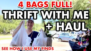 4 BAGS FULL! Let’s go THRIFTING FOR HOME DECOR! (Not at GOODWILL) THRIFT WITH ME & THRIFT HAUL