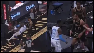 Dennis Schröder Gets Body Slammed!! (WHILE TRYING TO HELP THE OTHER TEAM!!)