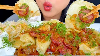 ASMR POTATO AND CHEESE POLISH DUMPLINGS (PIEROGI)