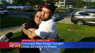 Exonerated man freed after 23 years in prison for murder he didn't commit