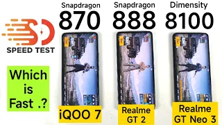 Realme GT 2 vs GT Neo 3 vs iQOO 7 Speedtest Comparison which is Fast OMG Shocking Results 😱