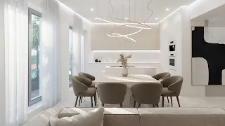 Elegant interior design - in cream tones - apartment Bratislava, Slovakia