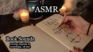 ASMR Leather Book Tracing, Tapping, and Scratching! No Talking