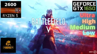 Battlefield V / GTX 1650 / Ryzen 5 2600 / 1080p / Test Benchmark ✔️