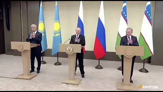 Президенты России, Казахстана и Узбекистана вместе на старте
