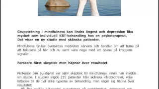 Mindfulness lika bra som KBT