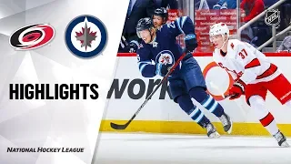 NHL Highlights | Hurricanes @ Jets 12/17/19