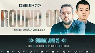 FIDE Candidates 2022 | Round 8 | Live Commentary with Judit Polgar & Jan Gustafsson