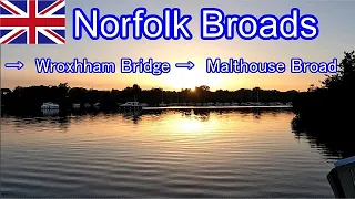 Norfolk Broads, → Wroxham Bridge → Malthouse Broad ②