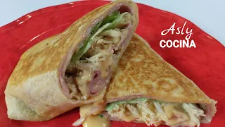 Wrap de jamón, queso, pollo y lechuga #Shorts | Rapiditas de pollo