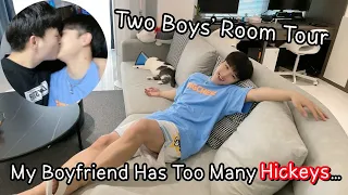 Two Boys' Black And White Room Tour 2021! 參觀兩個男孩的家！[Gay Couple Lucas&Kibo BL]