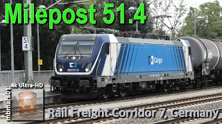 [8T][4k] Milepost 51.4: Freight and Passenger Trains on the Dresdner Bahn, Baruth/Mark 08/13/2022