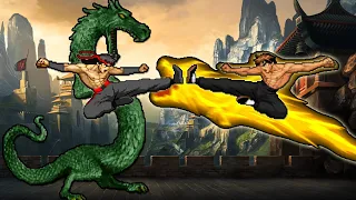 LIU KANG VS FEILONG! ULTRA INSANE EPIC FIGHT! MK VS SF!