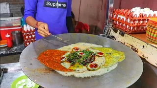 Roadside Randomly Prepared Egg Dish | Delicious Egg Crown | Egg Street Food | Indian Street Food