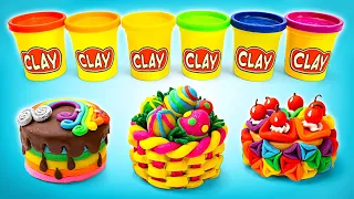 DIY BEST Clay Cakes: Easter Egg Basket 🐣 Glittery Rainbow 🌈 Flower Delights 🌸 Cool Clay Crafts