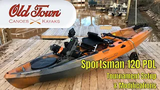 Tournament Kayak Bass Fishing Set-Up for Old Town Sportsman 120 Accessories & Modifications WalkThru