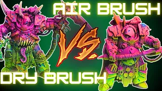 Dry Brush VS Air Brush - Death Guard FEVER DREAM paint guide