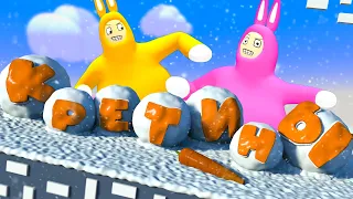 Кролики и их хозяева кретины "Баги, фейлы, игровые приколы" (Super bunny man)