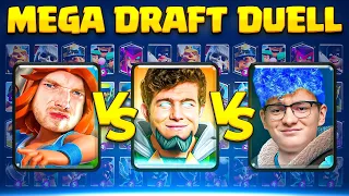 😱🤯MORTEN vs. BIGSPIN vs. SAM - MEGA AUSWAHL DUELL ESKALIERT! | Clash Royale Deutsch