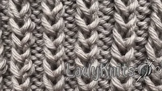 Интересная пышная резинка спицами/Lush elastic knitting.