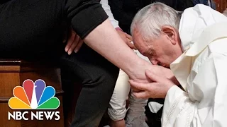 Pope Francis Washes Feet Of Prisoners In Easter Tradition | NBC News