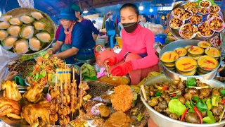 Cambodian street food, Delicious Grilled Frog, Fish, Snail, Crab, Chicken & More @ Countryside