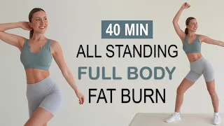 40 Min FULL BODY HIGH INTENSE FAT BURN | All Standing Cardio | Super Sweaty | Dancy HIIT | No Repeat