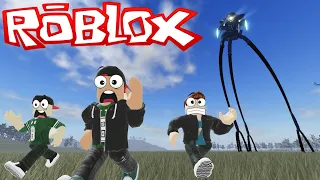 Being HUNTED by TRIPODS with the BOYS in ROBLOX! (War of the Worlds)