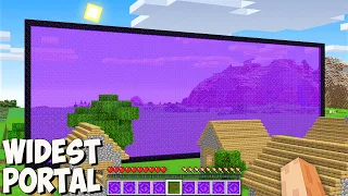 I found THE BIGGEST SECRET PORTAL in Minecraft! This is THE WIDEST GIANT PORTAL!